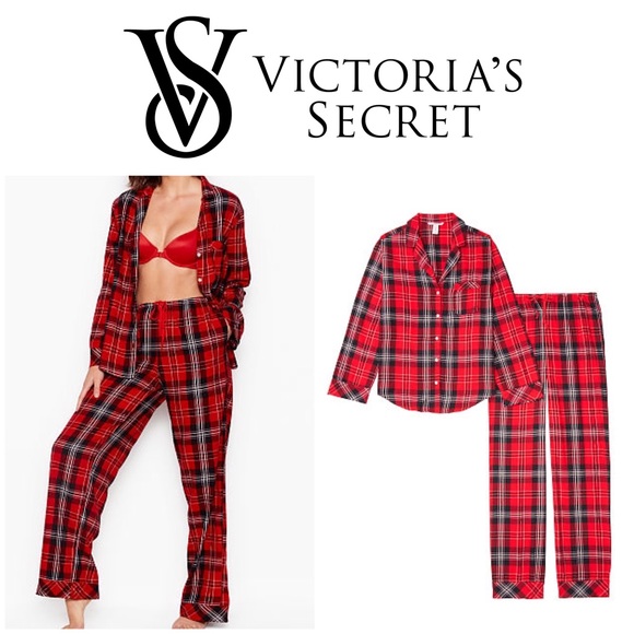 Victoria's Secret Other - NWT Victoria's Secret Flannel Pajamas PJ Set Red Plaid